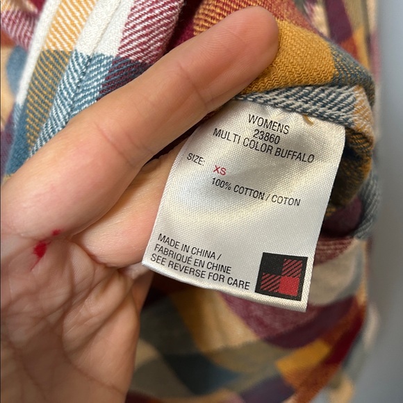 Woolrich buffalo women’s Multicolor Plaid Button Down Shirt cotton XS - Picture 9 of 11